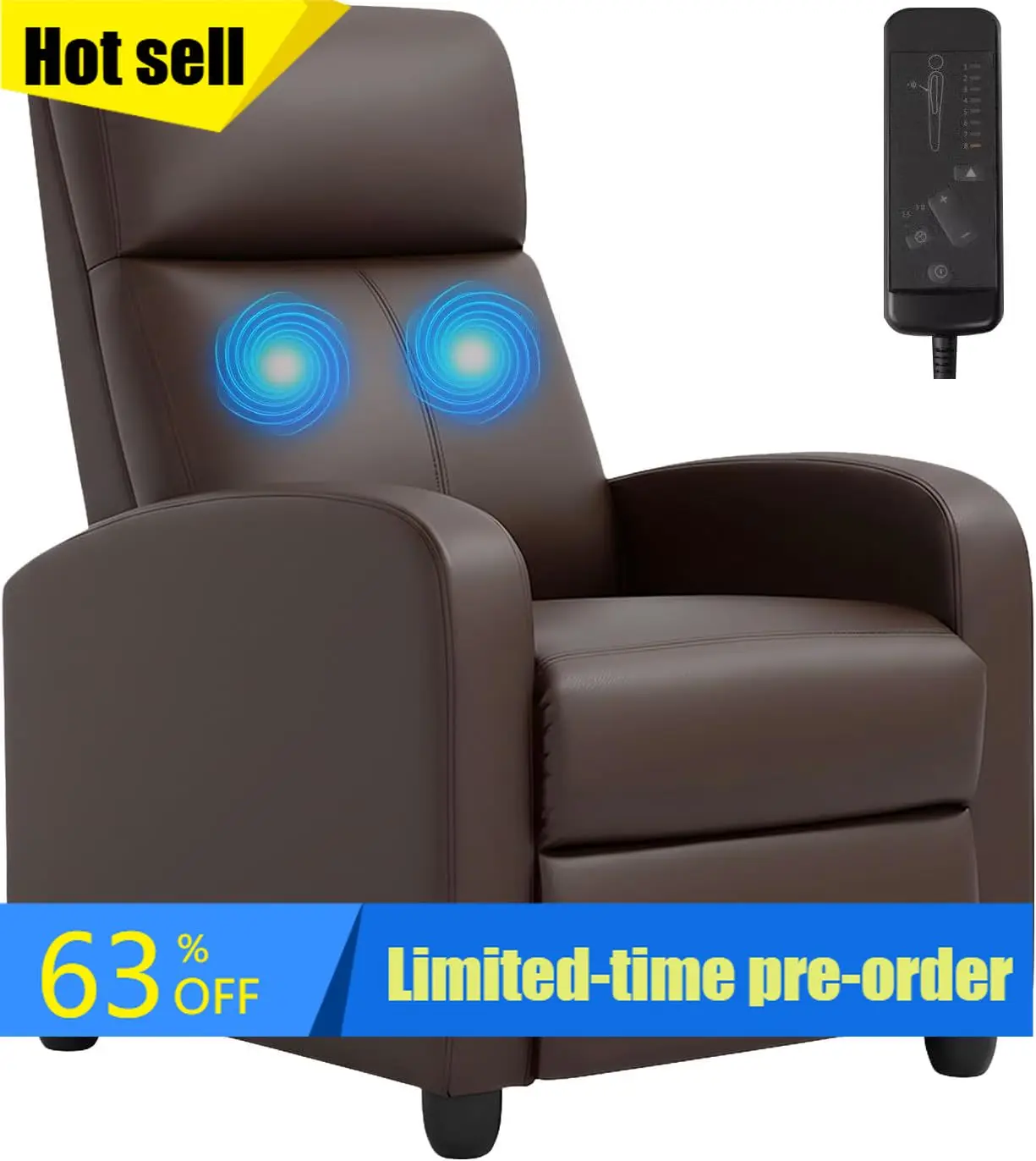Home Cinema Couch - Fauteuil inclinable de massage en cuir