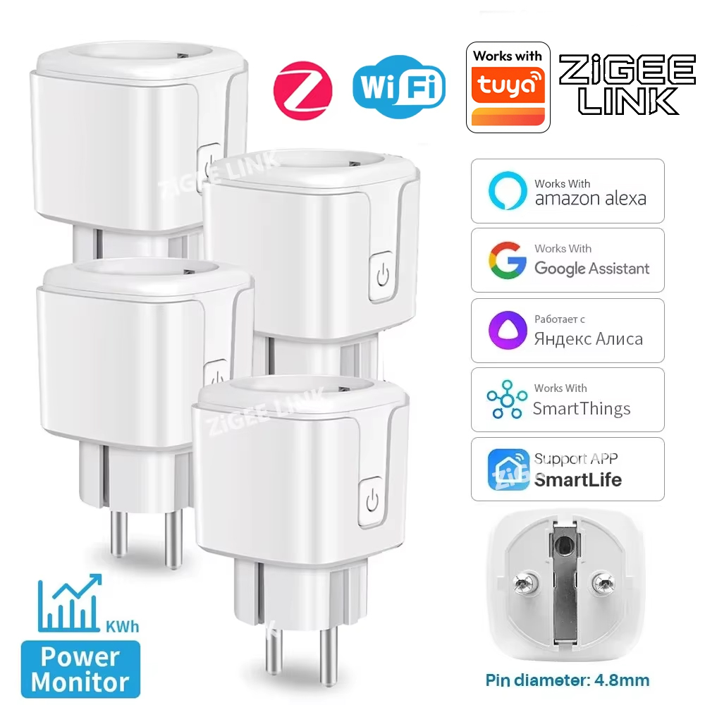 Home Cinema Alexa - Prise intelligente ZigBee EU 16A/20A, moniteur