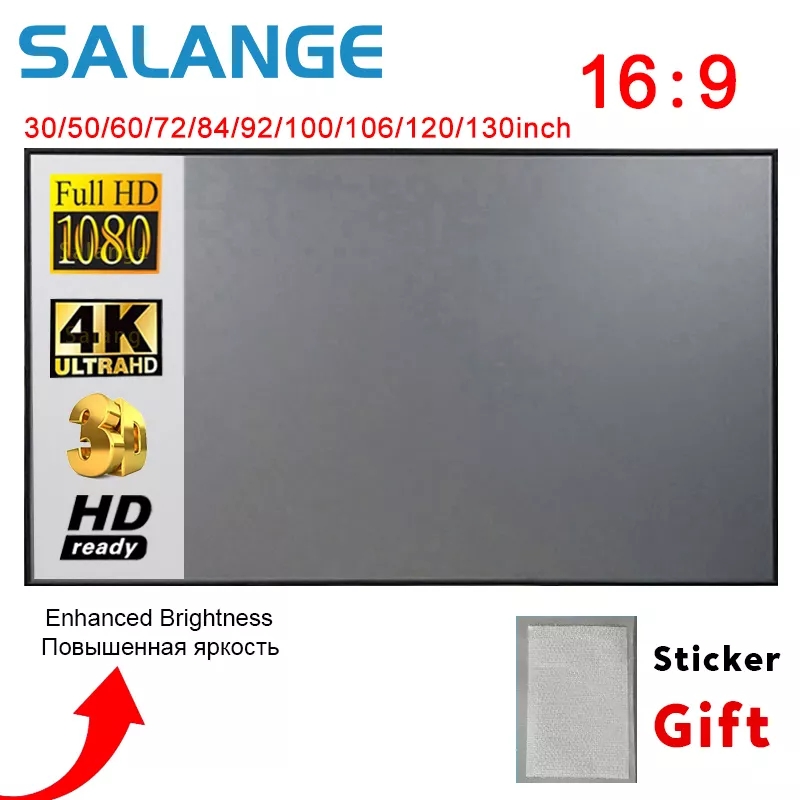 Home Cinema Blanc - Écran de projecteur Salange, écran de