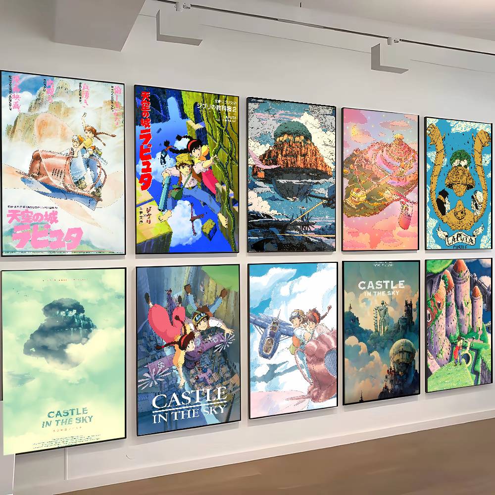 Home Cinema Wall - Affiches d'anime classiques L-Laputa C-Castles-Sky, peintures