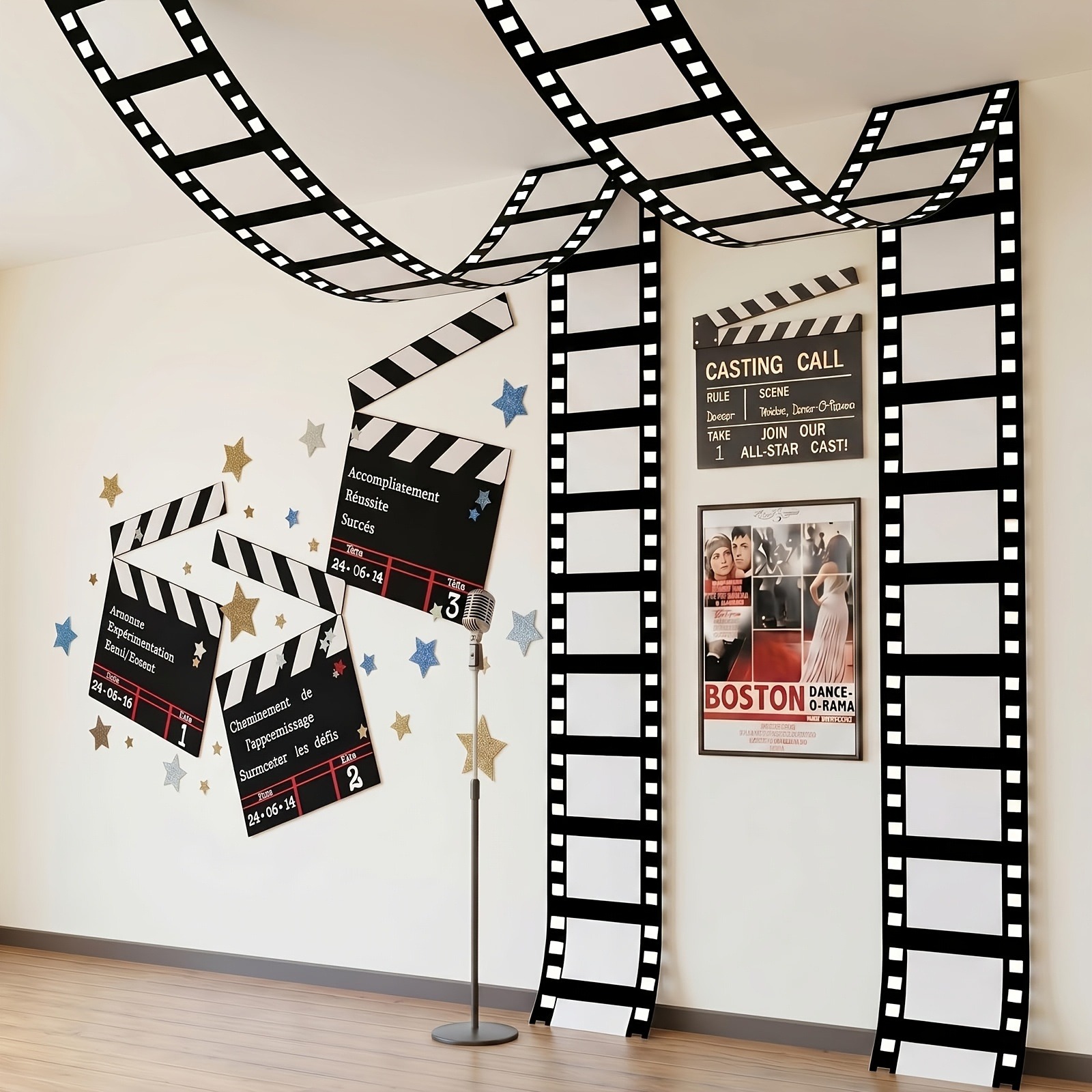 2 bannières de film noir et bl - Home Cinema Blanc avis et prix