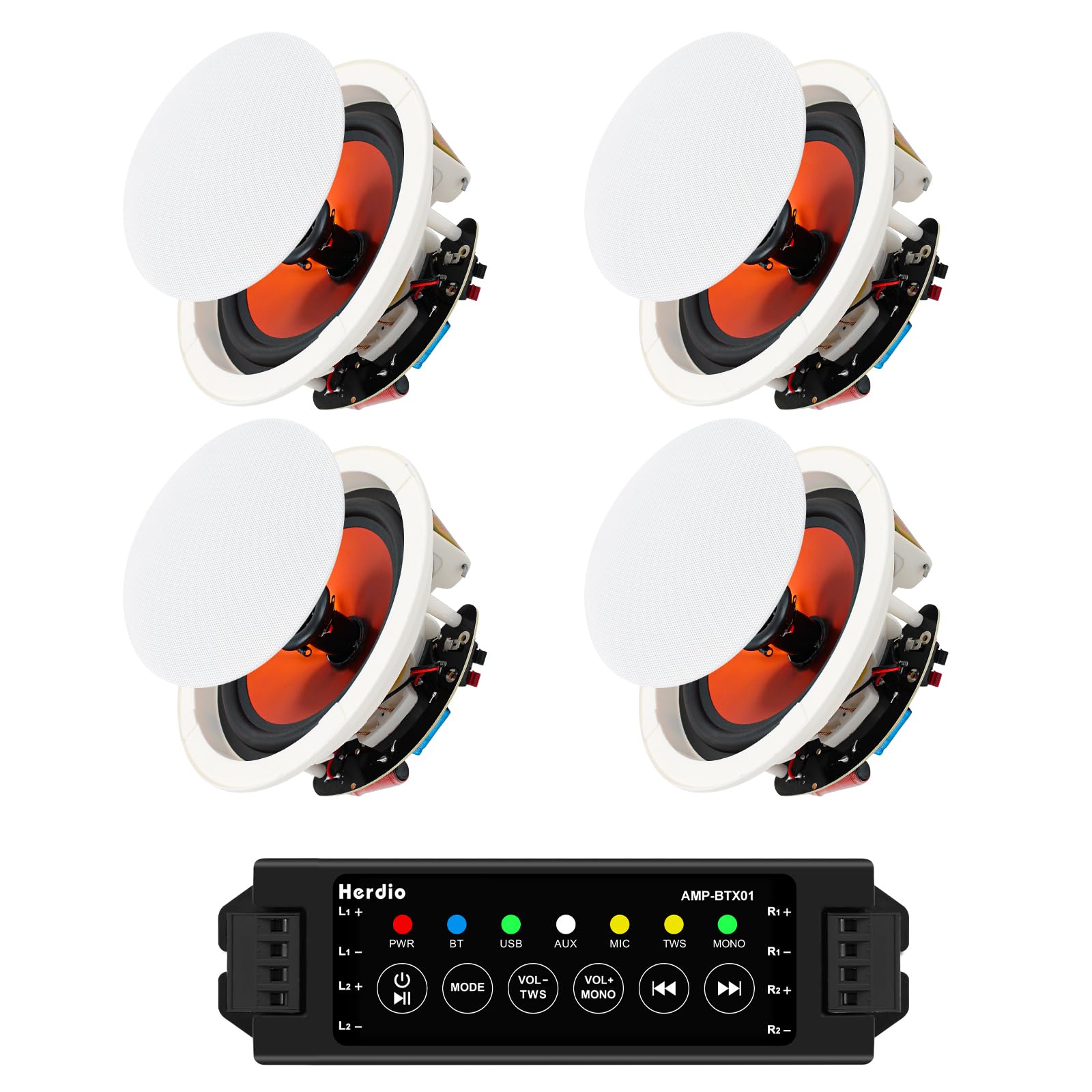 Herdio 4'' Haut-parleurs de pl - Home Cinema Encastrable avis et prix