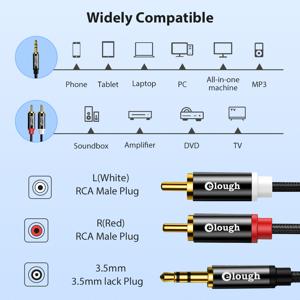 Elough-Câble RCA AUX pour haut - Home Cinema Heos avis et prix