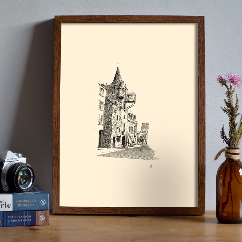 Affiche vintage du Château d'É - Home Cinema Wall avis et prix